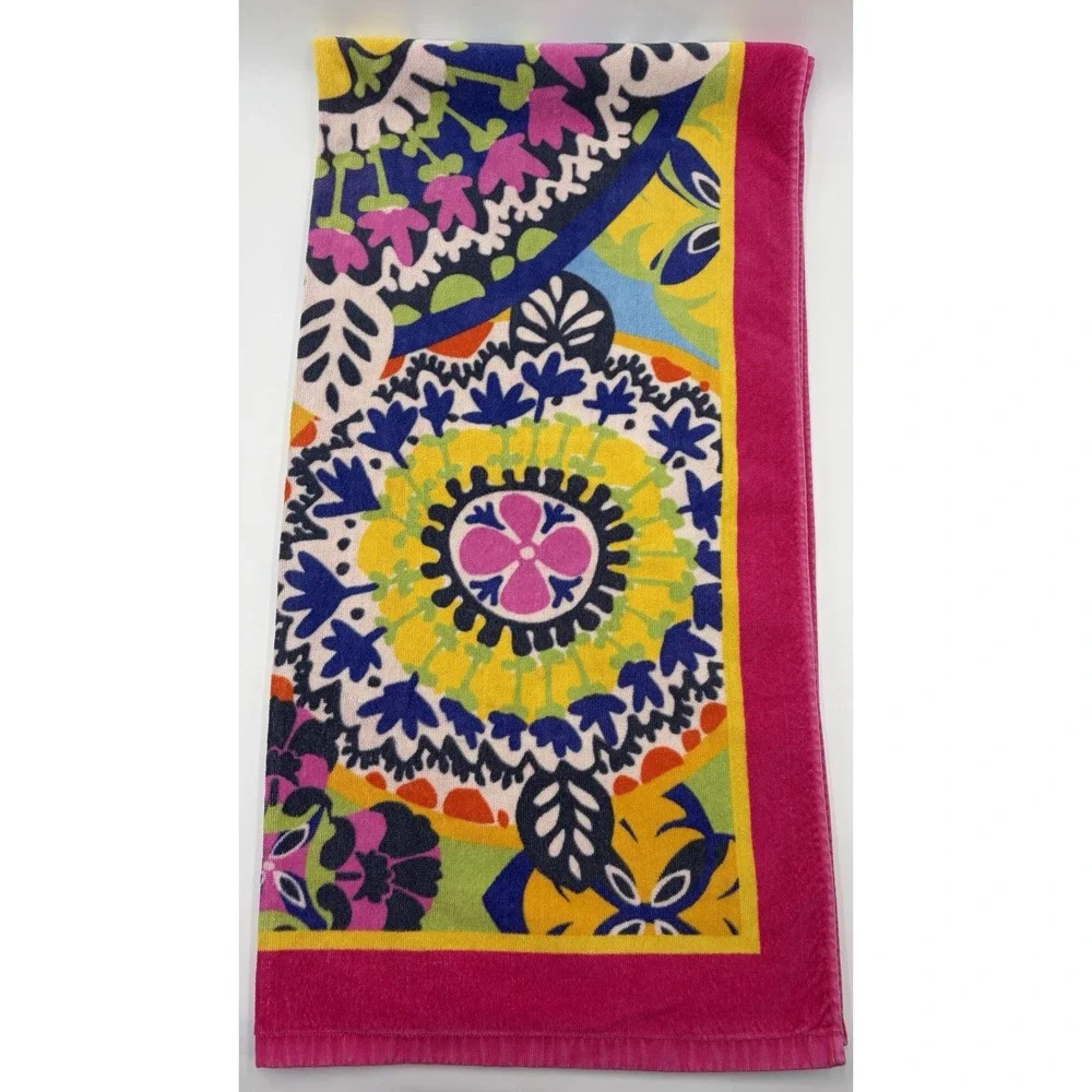 Vera Bradley Rio Beach Towel Pink Floral 32